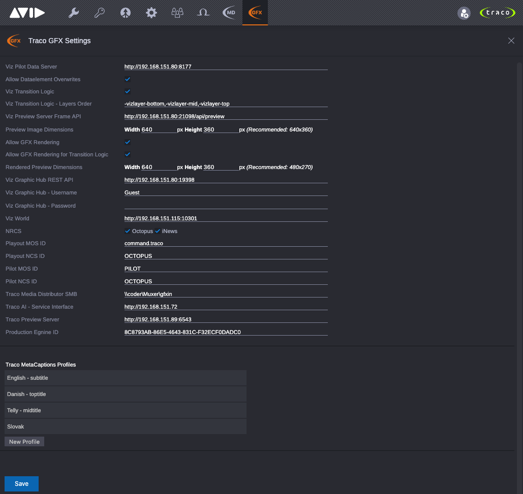 Traco GFX Administration App