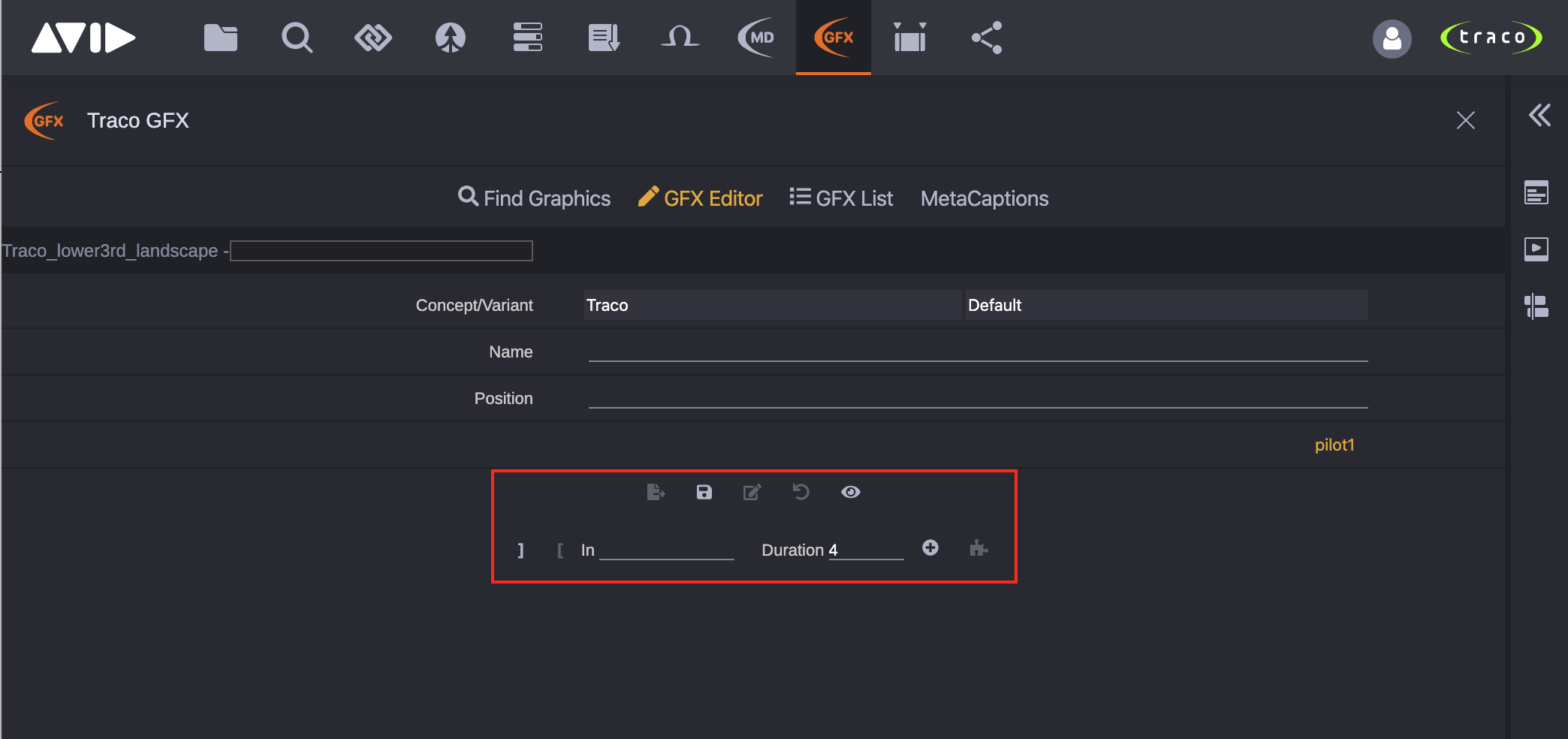 GFX Action Toolbar