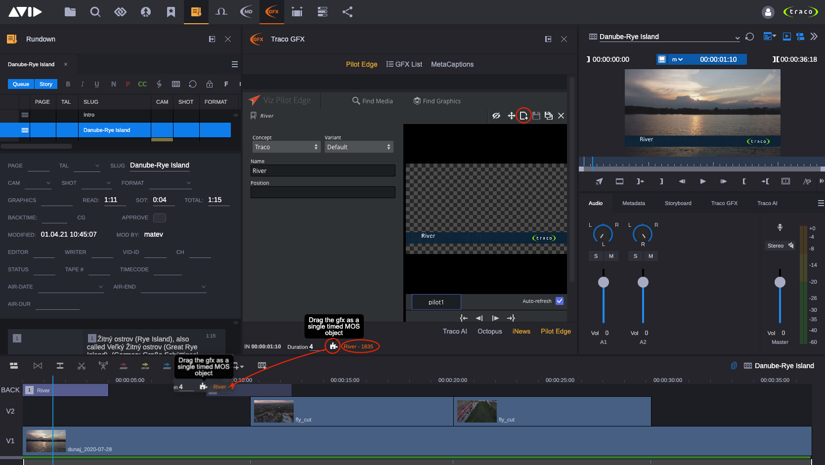 Adding Graphics to a Story Sequence