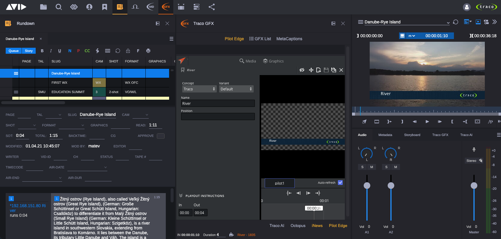 Working with the Rundown App