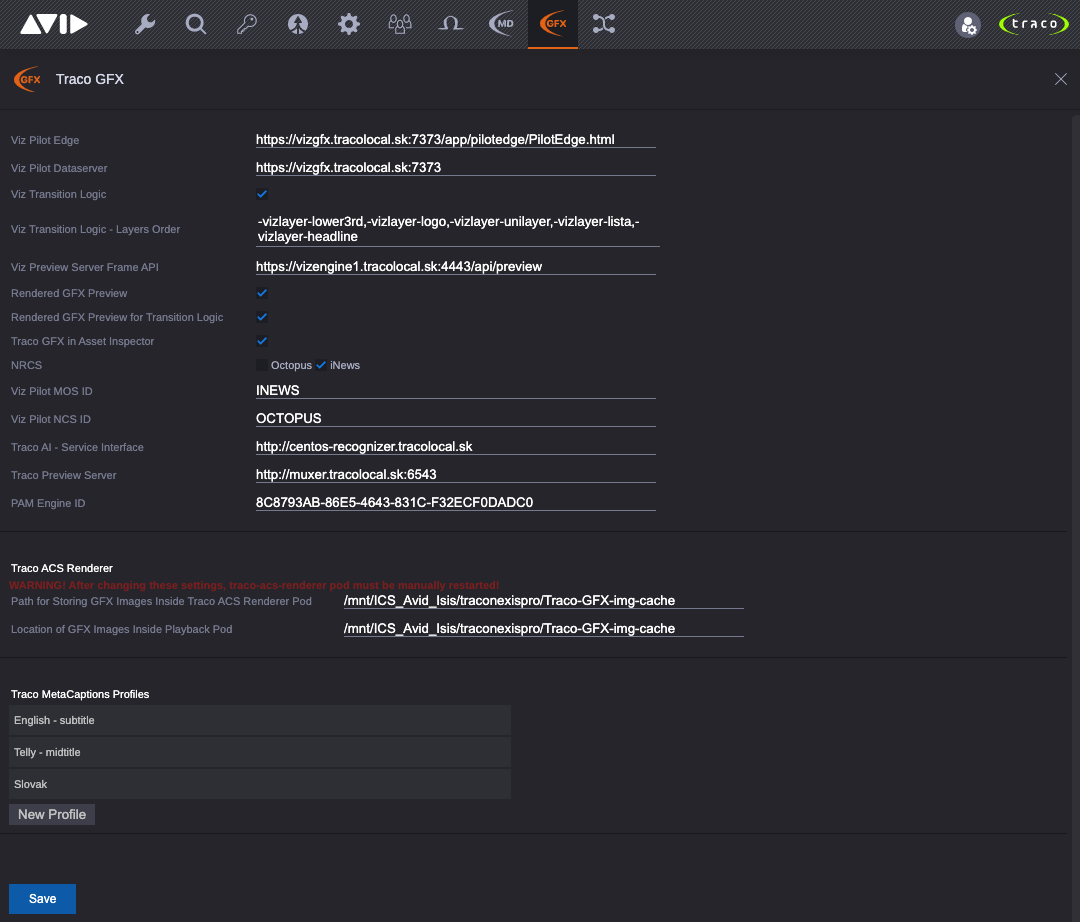 Traco GFX Administration App