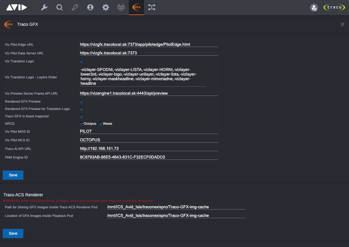 Traco GFX Administration App