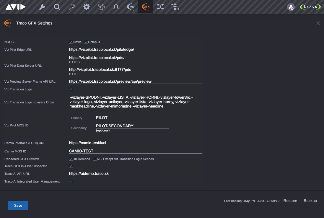 Traco GFX Administration App