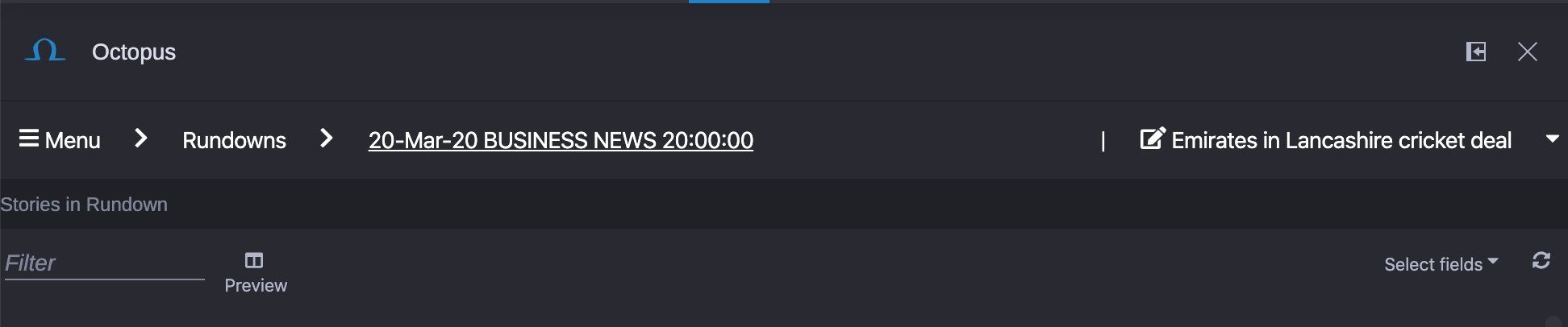 Rundown Toolbar